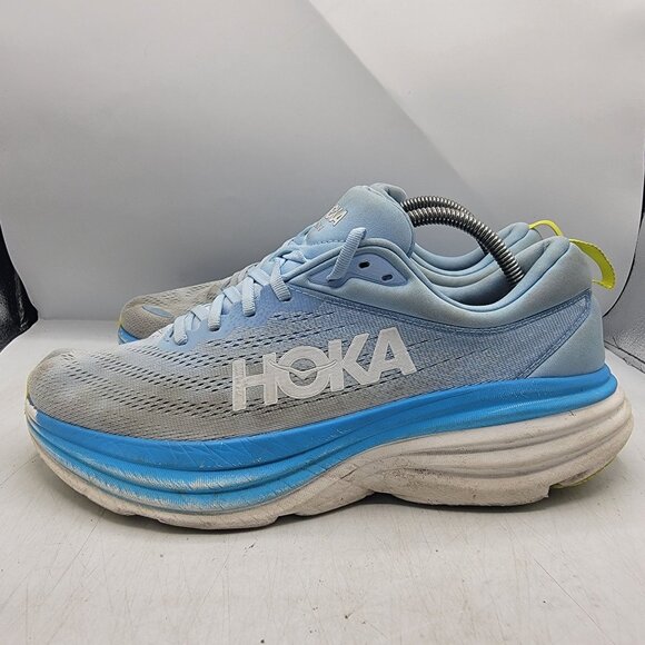 Hoka One One Bondi 8 Mens 10.5 D Shoes Blue Running Gym Walking 1123202 ABDB - Picture 12 of 13